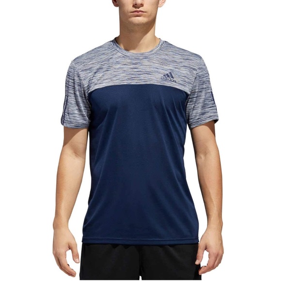 adidas Men's Essentials Tech Tee Climalite Navy Size XL - Picture 1 of 10